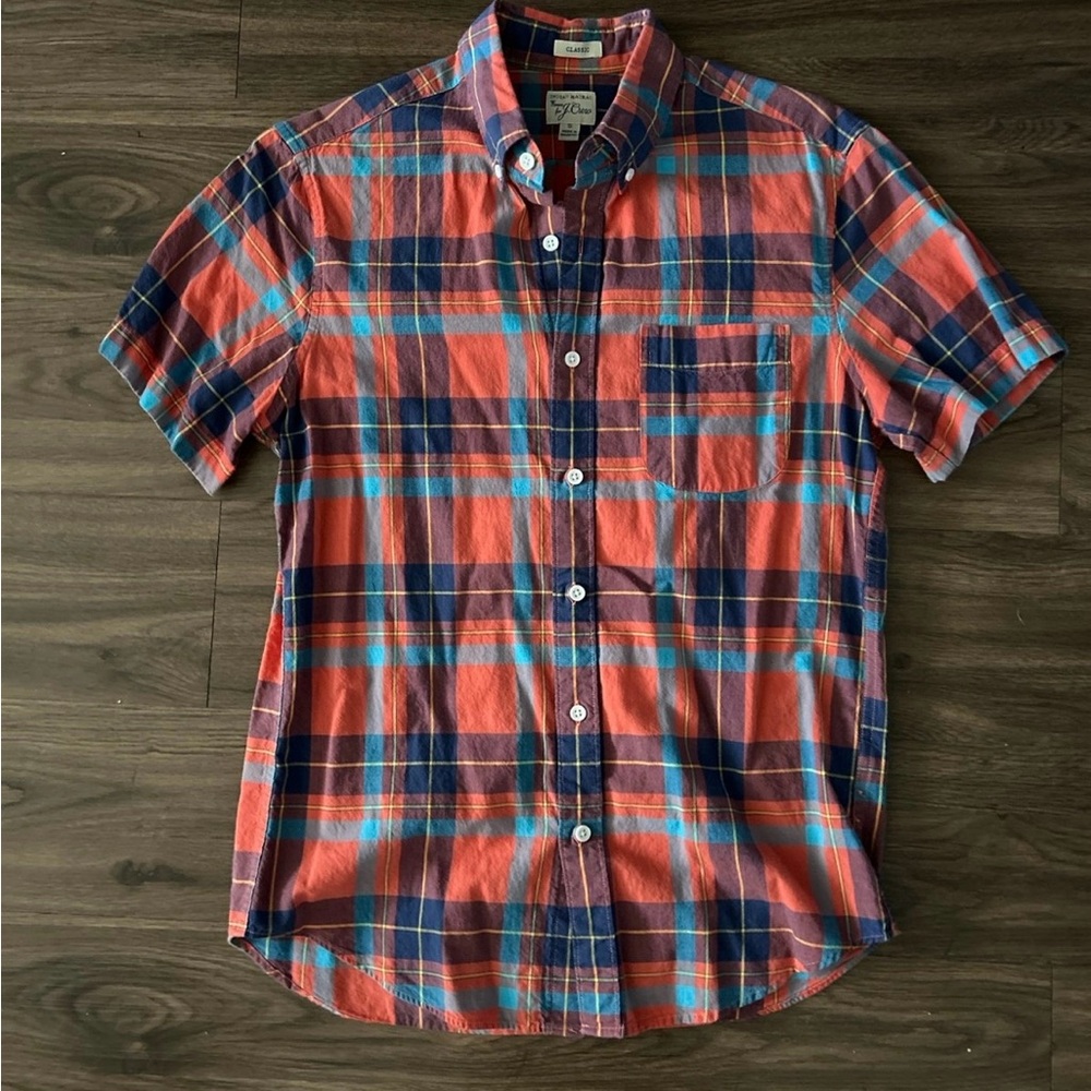 J. Crew Mens Short Sleeve Button Down